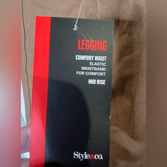 278. Style & Co. Tan Leggings 24W - Picture 1 of 7